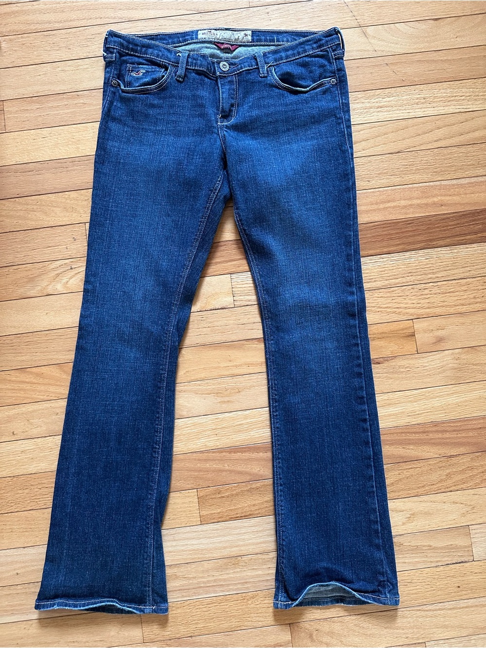 Hollister Women's Bootcut Jeans - Deep Blue Wash